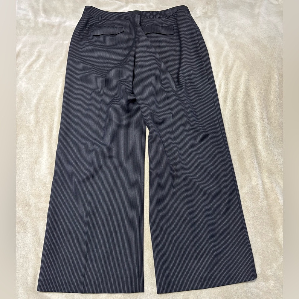 LOFT Julie Charcoal Pinstripe Wool Blend Trousers - Picture 5 of 10